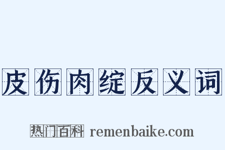 皮伤肉绽反义词是什么意思的图片